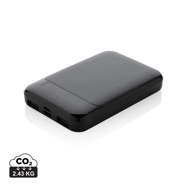  Prijenosna baterija od RCS reciklirane plastike, 5 000 mAh - XD Collection Crna