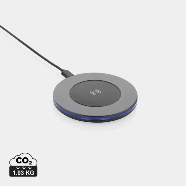  Terra bežični punjač 10W od RCS recikliranog aluminija - XD Xclusive Siva