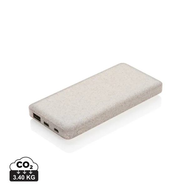  10.000 mAh Wheat straw powerbank - XD Collection Brown