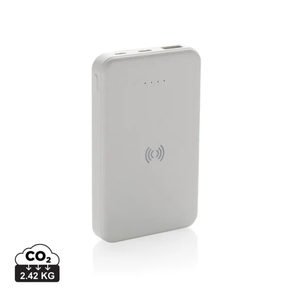  Bežična prijenosna baterija od RCS reciklirane plastike - 5 W, 5 000 mAh - XD Collection Bijela