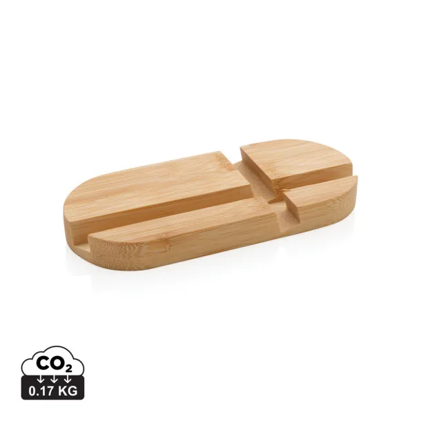  Bamboo tablet and phone holder - XD Collection Brown