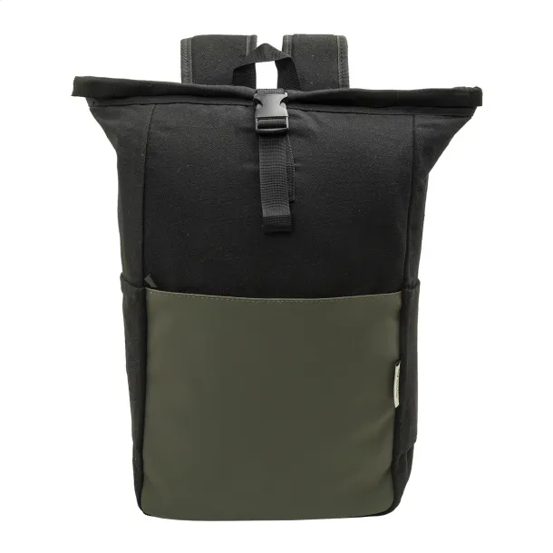 Blakkan Back ruksak od recikliranog canvas platna, 15" Zelena