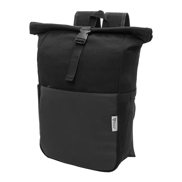 Blakkan Back ruksak od recikliranog canvas platna, 15" Crna