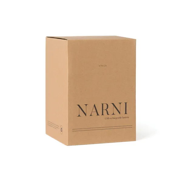 VINGA Narni RCS recycled ABS lantern - Vinga brown White