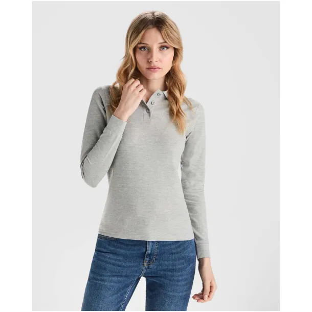 Estrella long sleeve women's polo - Roly Garnet