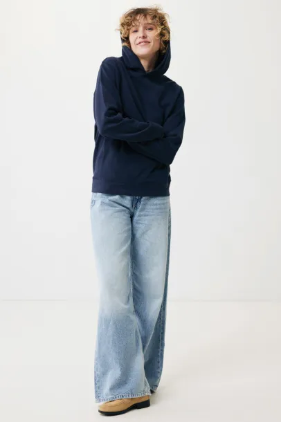 Iqoniq Yengo recycled cotton hoodie with sidepockets - iqoniq navy