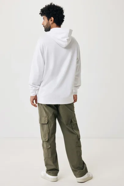 Iqoniq Yengo recycled cotton hoodie with sidepockets - iqoniq recycled white