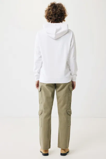 Iqoniq Yengo unisex hoodie od recikliranog pamuka s bočnim džepovima, 280 g/m² - iqoniq recycled white