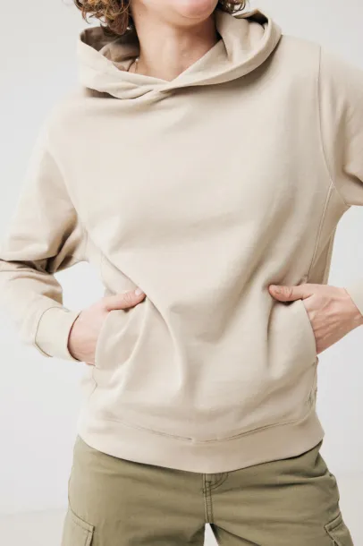 Iqoniq Yengo recycled cotton hoodie with sidepockets - iqoniq desert