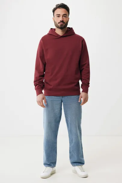 Iqoniq Yengo recycled cotton hoodie with sidepockets - iqoniq burgundy
