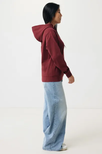 Iqoniq Yengo unisex hoodie od recikliranog pamuka s bočnim džepovima, 280 g/m² - iqoniq burgundy