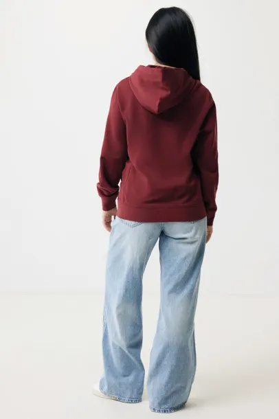 Iqoniq Yengo recycled cotton hoodie with sidepockets - iqoniq burgundy