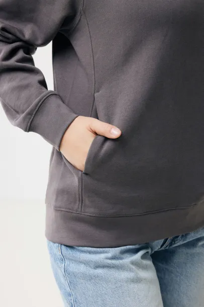 Iqoniq Yengo unisex hoodie od recikliranog pamuka s bočnim džepovima, 280 g/m² - iqoniq anthracite