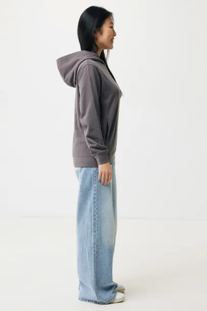 Iqoniq Yengo unisex hoodie od recikliranog pamuka s bočnim džepovima, 280 g/m² - iqoniq anthracite