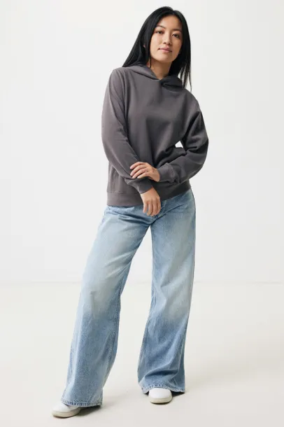 Iqoniq Yengo recycled cotton hoodie with sidepockets - iqoniq anthracite