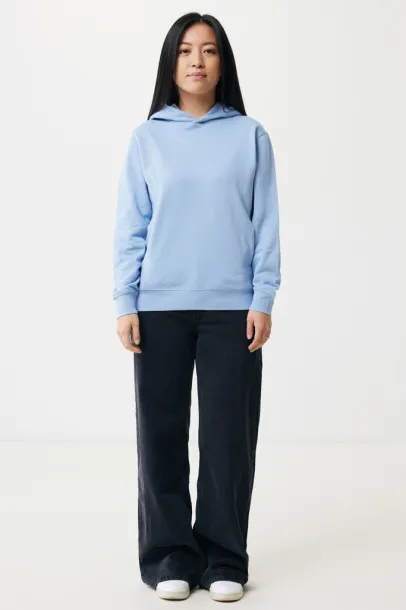 Iqoniq Yengo recycled cotton hoodie with sidepockets - iqoniq sky blue