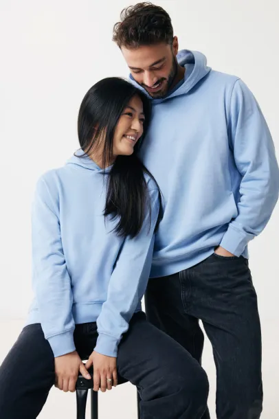 Iqoniq Yengo recycled cotton hoodie with sidepockets - iqoniq sky blue