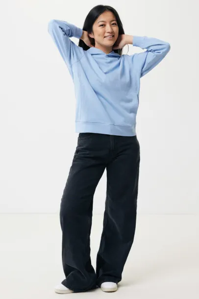 Iqoniq Yengo recycled cotton hoodie with sidepockets - iqoniq sky blue