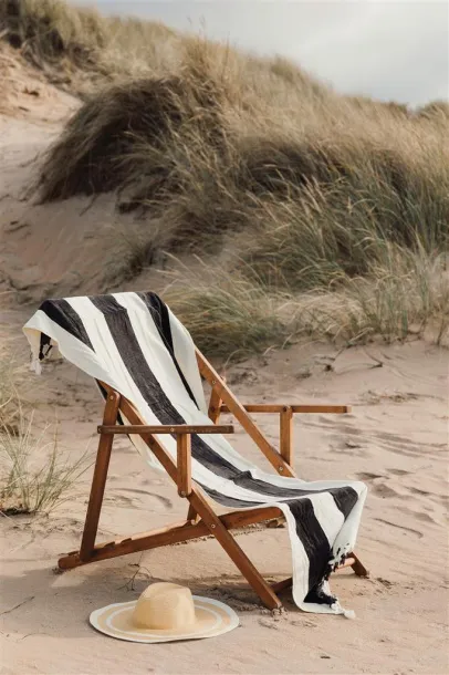  VINGA Valmer ručnik za plažu, 450 g/m2 - Vinga Crna 11-0606 TCX