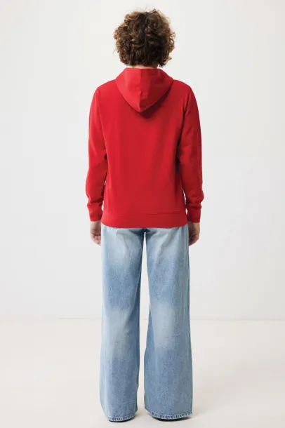 Iqoniq Yengo recycled cotton hoodie with sidepockets - iqoniq Crvena
