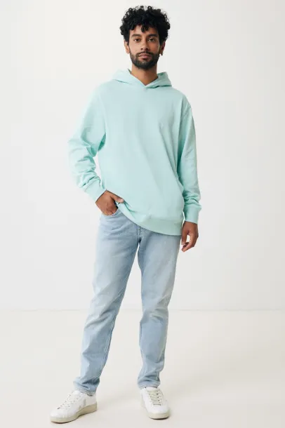 Iqoniq Yengo recycled cotton hoodie with sidepockets - iqoniq crushed mint