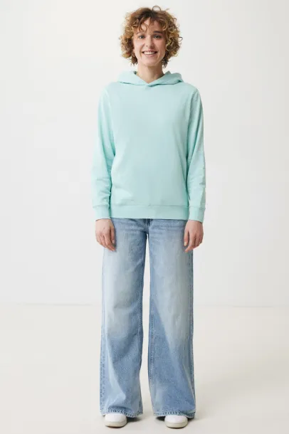 Iqoniq Yengo unisex hoodie od recikliranog pamuka s bočnim džepovima, 280 g/m² - iqoniq crushed mint