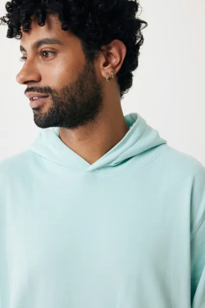 Iqoniq Yengo recycled cotton hoodie with sidepockets - iqoniq crushed mint