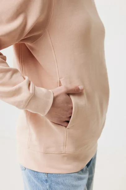 Iqoniq Yengo recycled cotton hoodie with sidepockets - iqoniq peach nectar