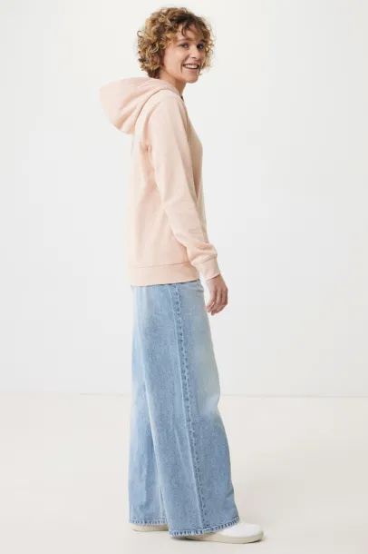 Iqoniq Yengo recycled cotton hoodie with sidepockets - iqoniq peach nectar