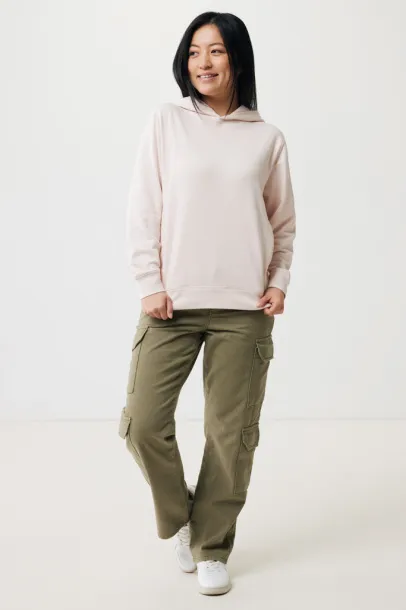Iqoniq Yengo recycled cotton hoodie with sidepockets - iqoniq cloud pink