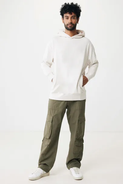 Iqoniq Yengo recycled cotton hoodie with sidepockets - iqoniq ivory white