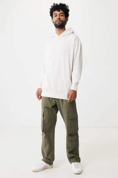 Iqoniq Yengo recycled cotton hoodie with sidepockets - iqoniq ivory white