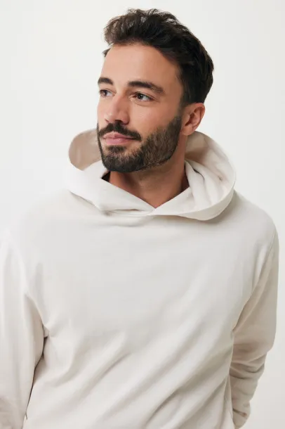 Iqoniq Yengo unisex hoodie od recikliranog pamuka s bočnim džepovima, 280 g/m² - iqoniq ivory white