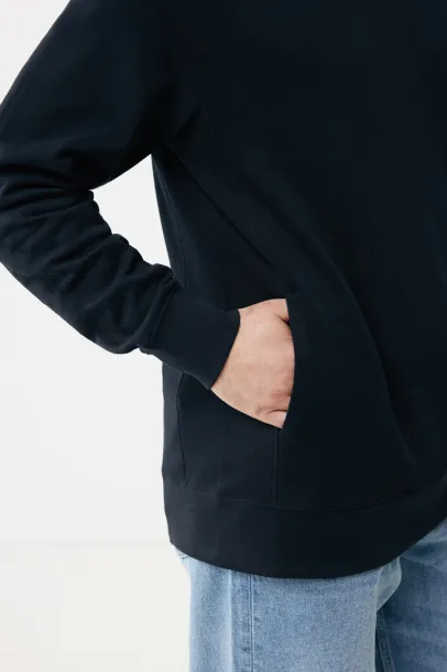 Iqoniq Yengo unisex hoodie od recikliranog pamuka s bočnim džepovima, 280 g/m² - iqoniq Crna