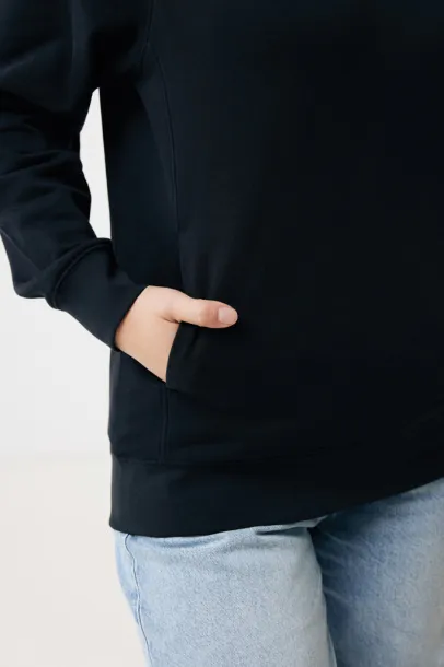 Iqoniq Yengo recycled cotton hoodie with sidepockets - iqoniq Black