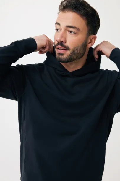 Iqoniq Yengo recycled cotton hoodie with sidepockets - iqoniq Black
