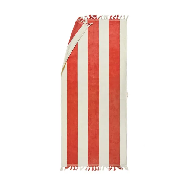  VINGA Valmer beach towel - Vinga red, beige 11-0606 TCX