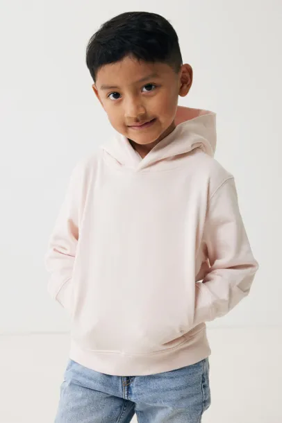 Iqoniq Yengo kids recycled cotton hoodie with sidepockets - iqoniq cloud pink