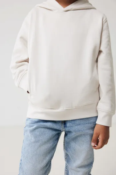 Iqoniq Yengo dječji hoodie od recikliranog pamuka s bičnim džepovima, 280 g/m² - iqoniq ivory white