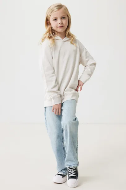 Iqoniq Yengo kids recycled cotton hoodie with sidepockets - iqoniq ivory white