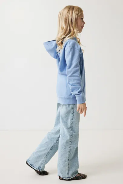 Iqoniq Yengo kids recycled cotton hoodie with sidepockets - iqoniq sky blue