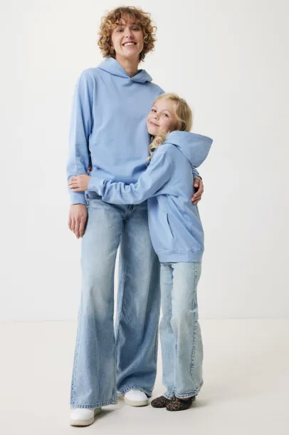 Iqoniq Yengo kids recycled cotton hoodie with sidepockets - iqoniq sky blue