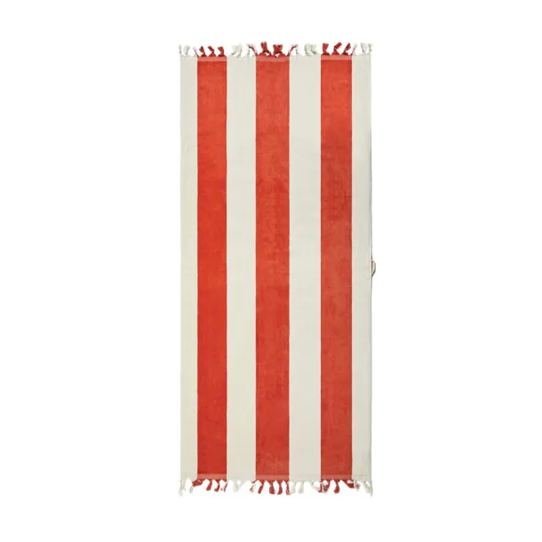  VINGA Valmer beach towel - Vinga red, beige 11-0606 TCX