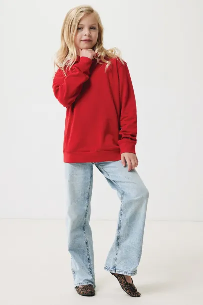 Iqoniq Yengo kids recycled cotton hoodie with sidepockets - iqoniq Crvena