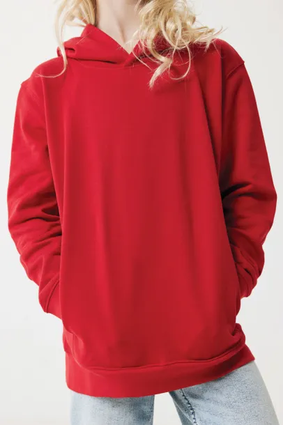 Iqoniq Yengo kids recycled cotton hoodie with sidepockets - iqoniq Crvena