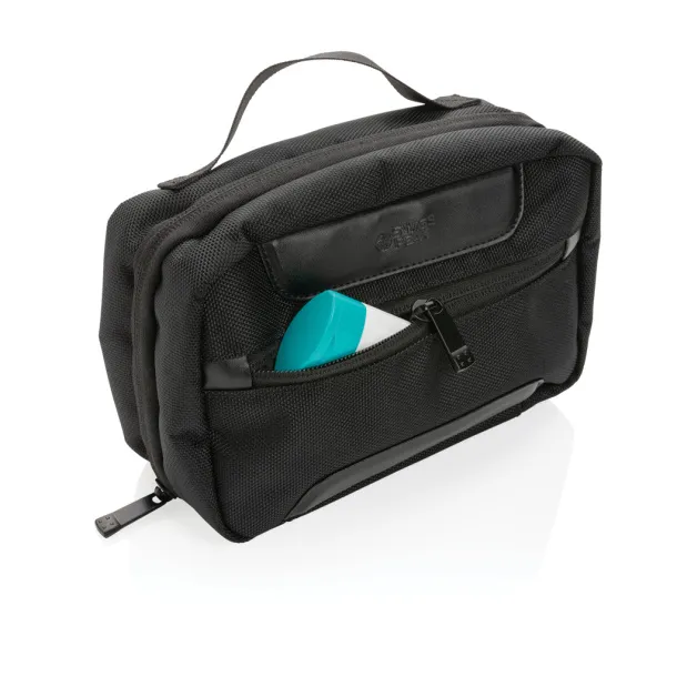  Swiss Peak AWARE™ RPET Voyager toiletry bag - Swiss Peak Black 