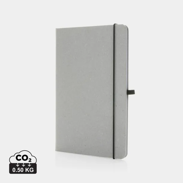  Recycled leather hardcover notebook A5 - XD Collection light grey