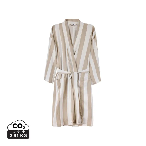 VINGA Ornos GRS hamam ogrtač S/M, 200 g/m² - Vinga beige, white Bijela