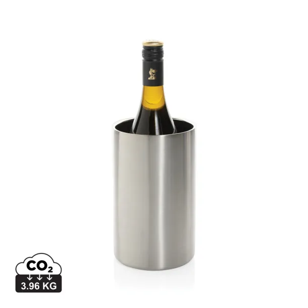 Vino RCS certified recycled stainless steel wine bucket - XD Collection Silver