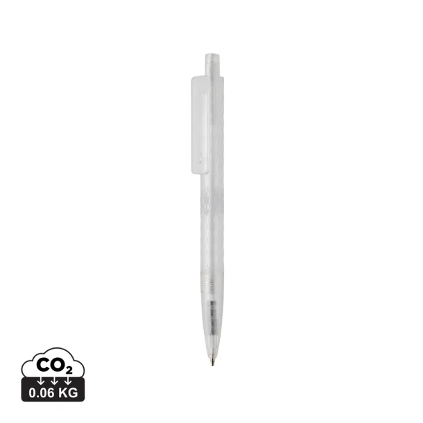 X3 GRS recycled PC plastic pen frosted - XD Collection White